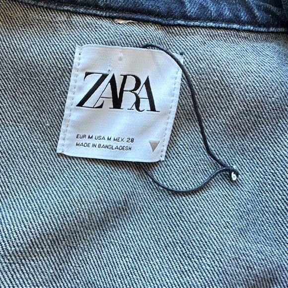 NWT Zara TRF Collection Denim Trench Coat - Picture 11 of 12